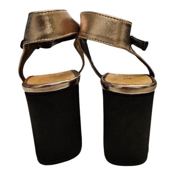 Barca Heels Size 40 Gold and Black - Picture 4 of 10